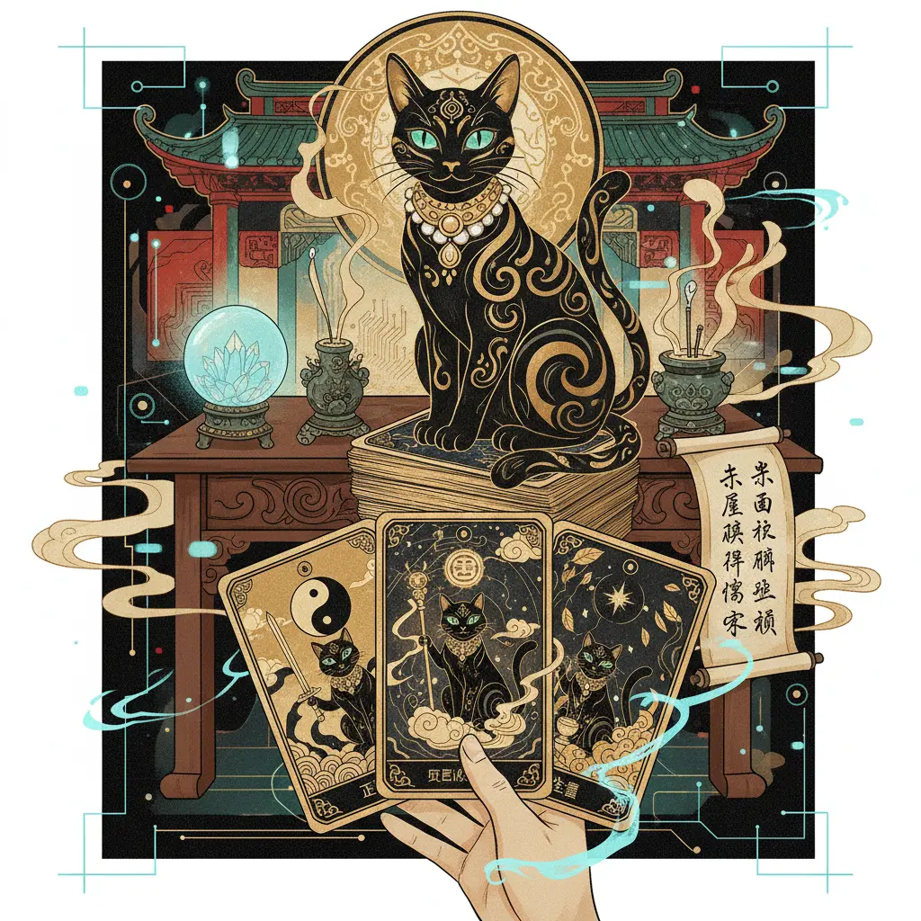 塔羅牌解讀 - 黑金貓貓塔羅牌