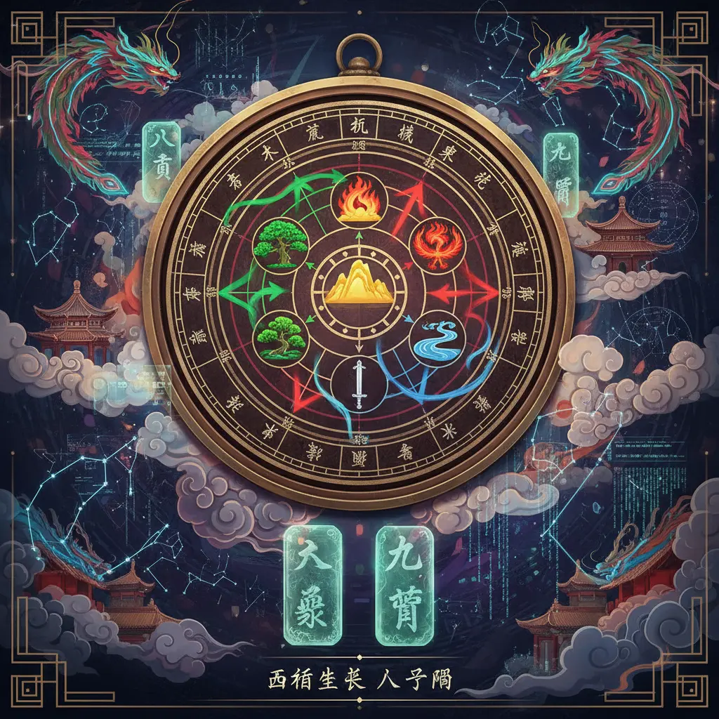 八字盤 - 五行生剋